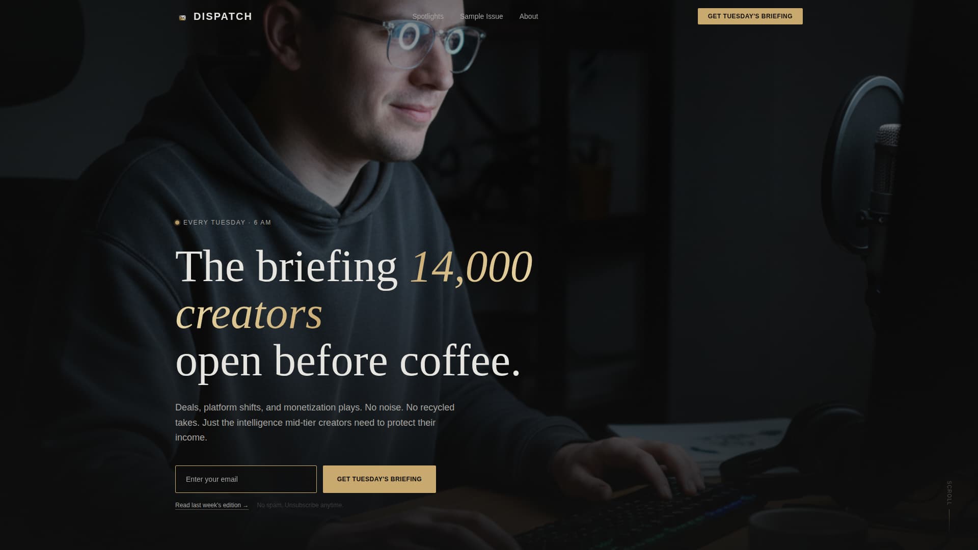Creator Economy Newsletter Professional Website Template