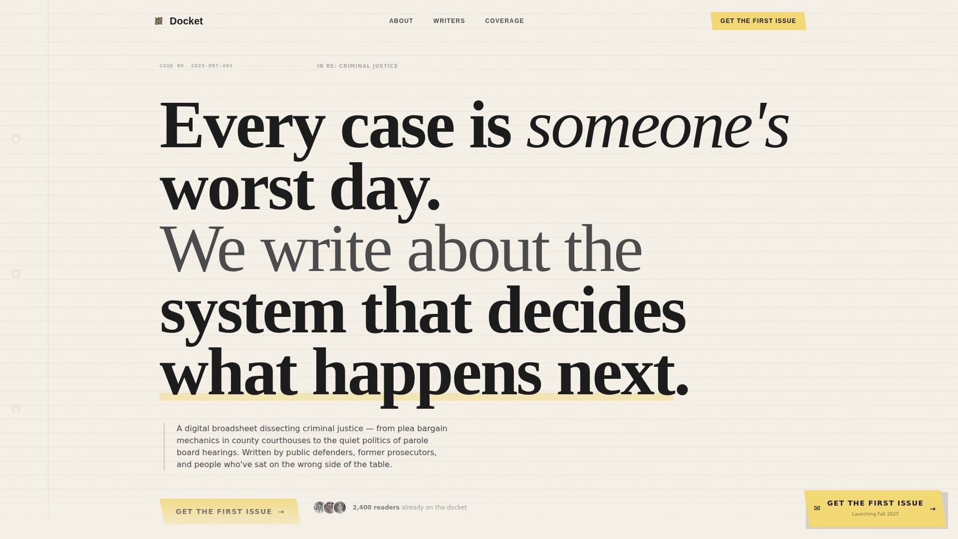 Legal & Policy Blog Pre-Launch Website Template
