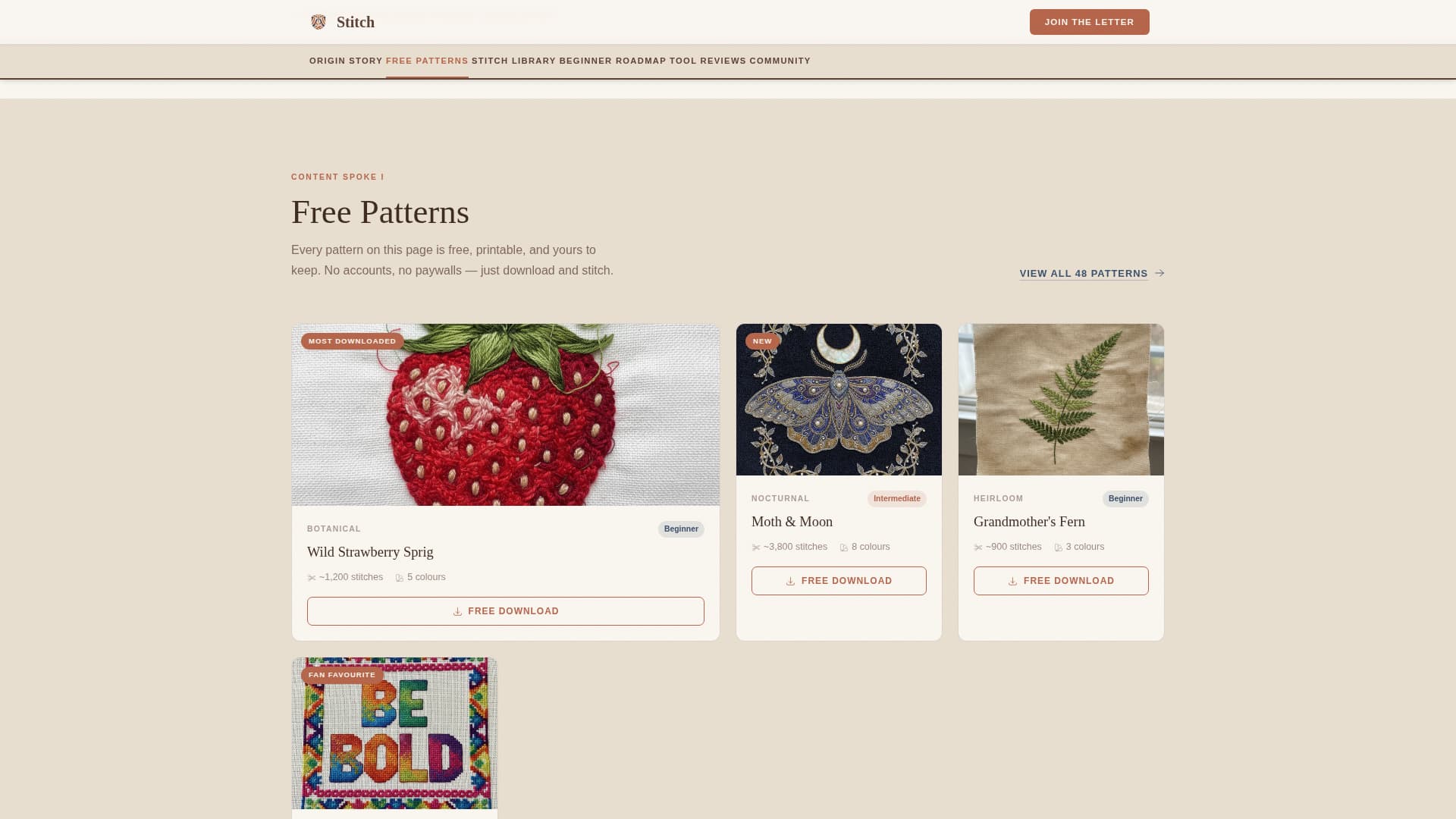 Cross-Stitch & Embroidery Content Blog Website Template