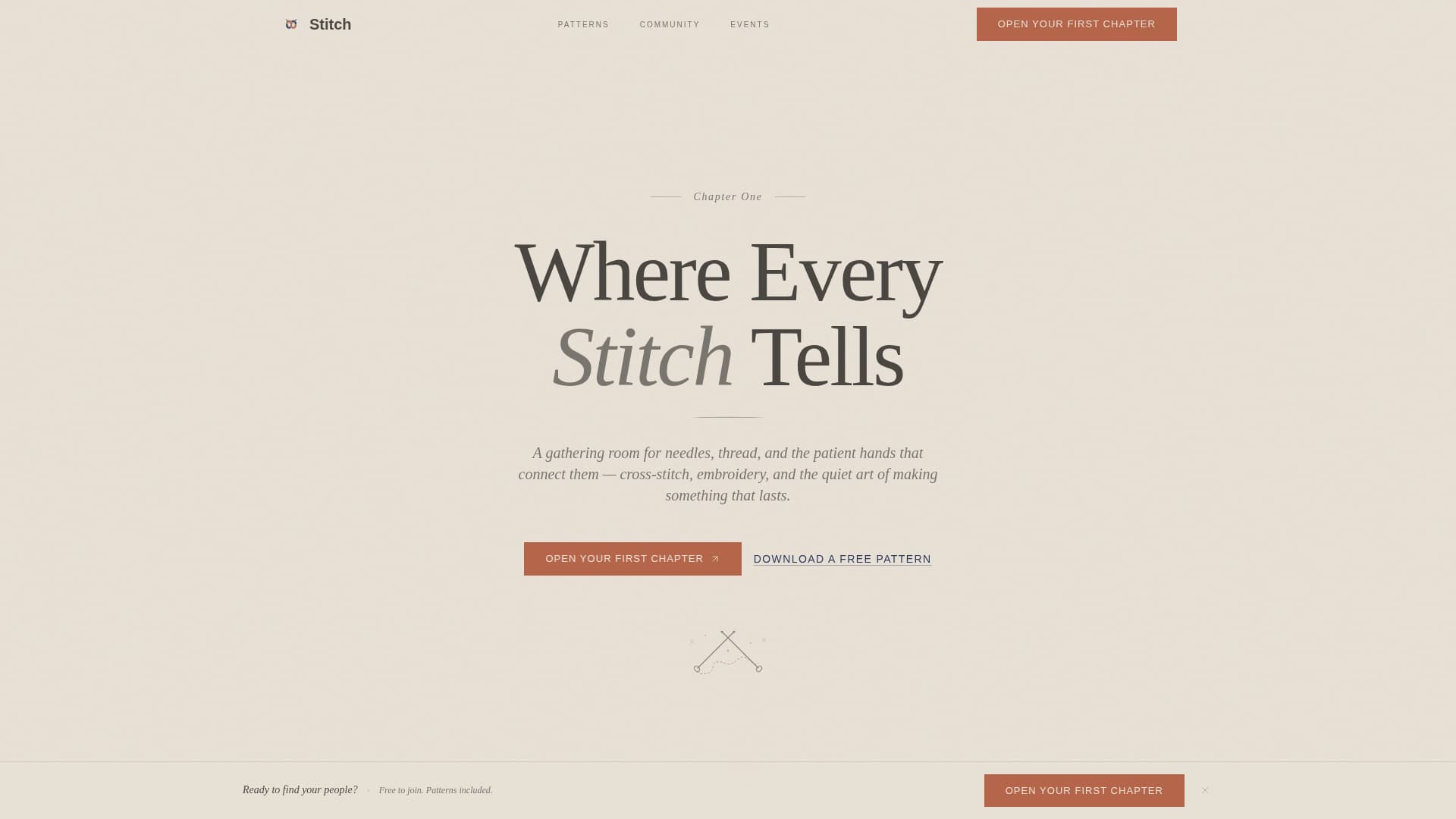 Cross-Stitch & Embroidery Content Professional Website Template