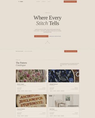 Cross-Stitch & Embroidery Content Professional Website Template