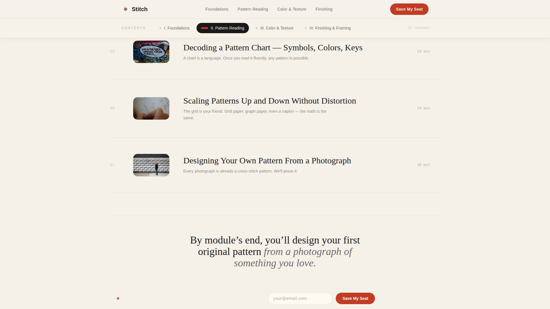 Stitch — Premier Textile Craftsmanship Landing Page Template