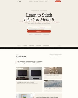 Stitch — Premier Textile Craftsmanship Landing Page Template
