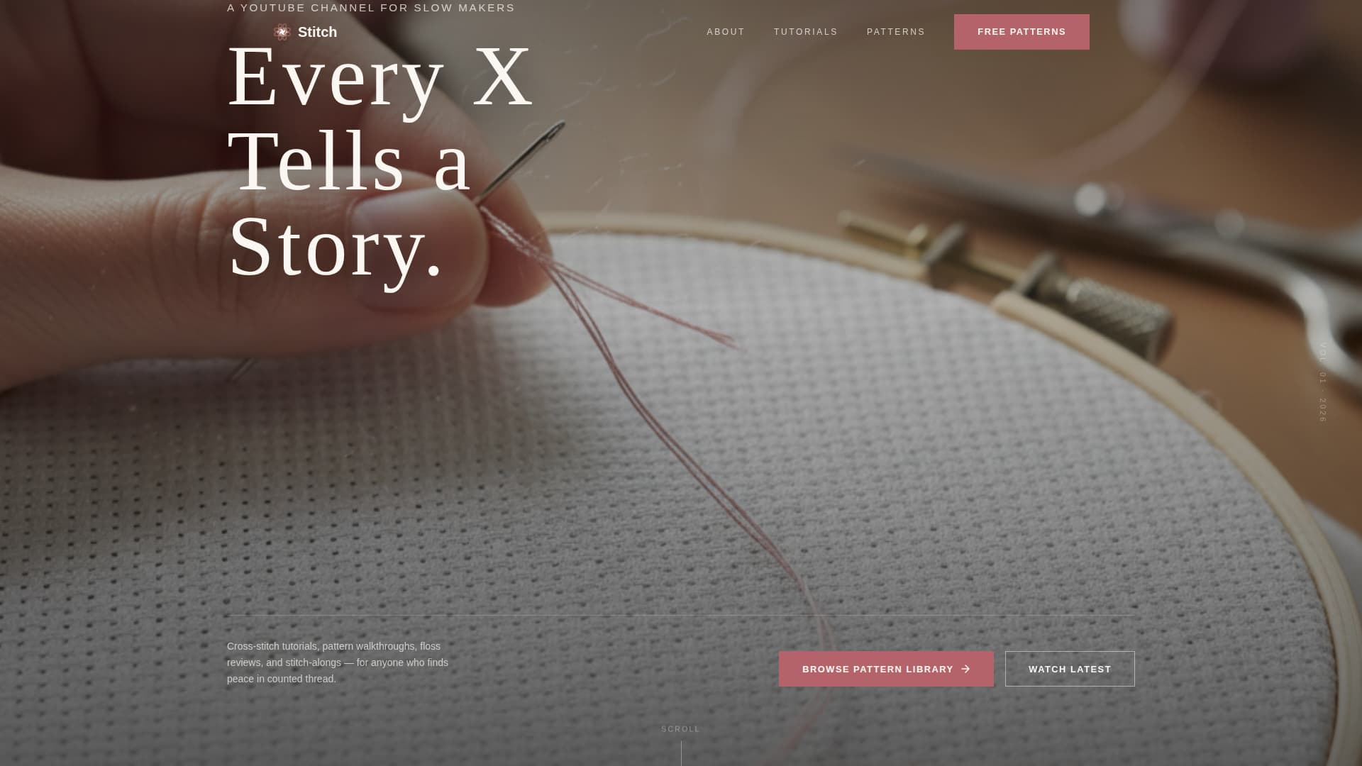 Cross-Stitch & Embroidery Content Reviews Website Template