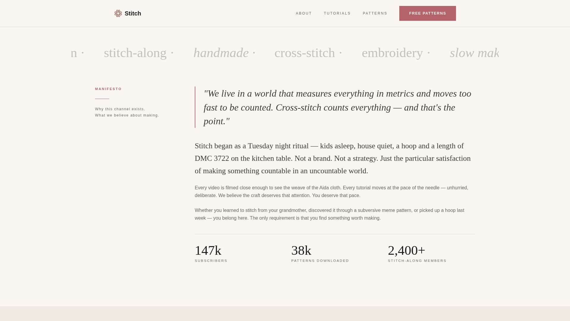 Cross-Stitch & Embroidery Content Reviews Website Template