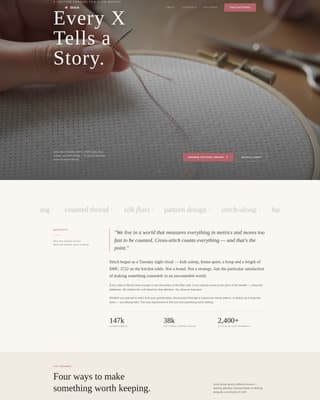 Cross-Stitch & Embroidery Content Reviews Website Template