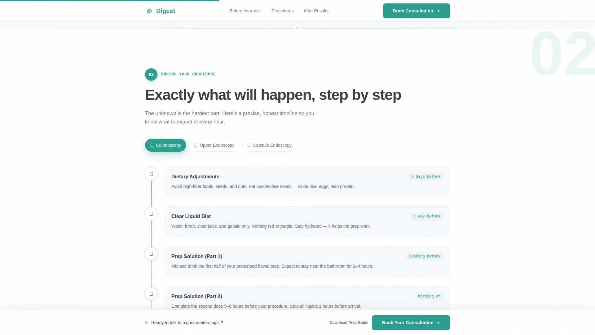 Digest - Patient Education Landing page Template