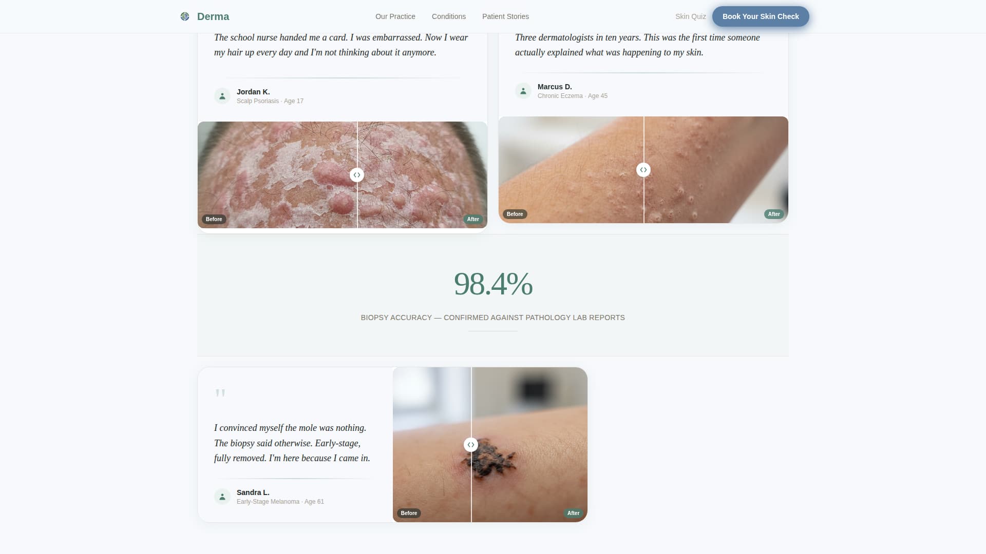 Dermatology & Skin Clinic Booking Website Template