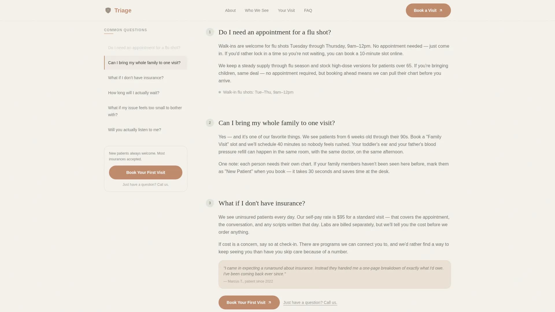 General Practice & Family Medicine New Patient Website Template