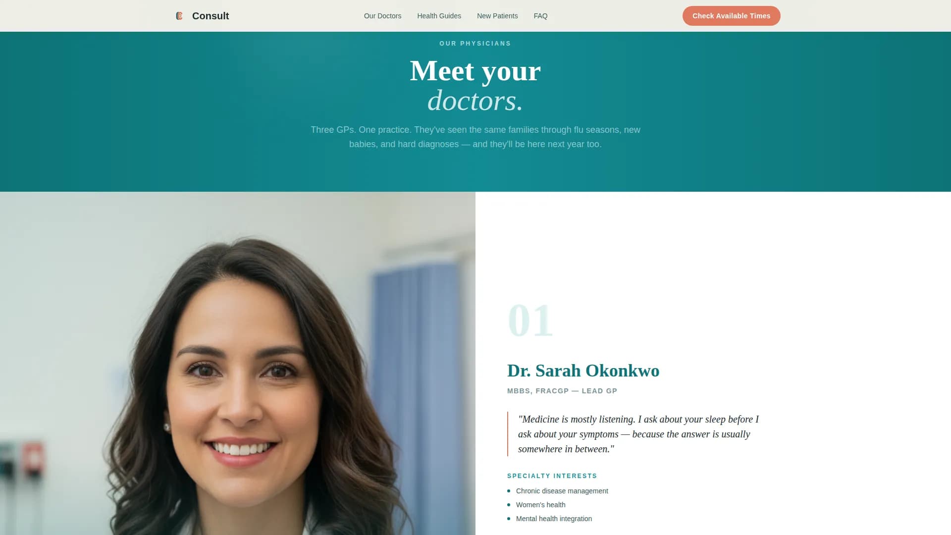 Trust - General Practice Landing page Template