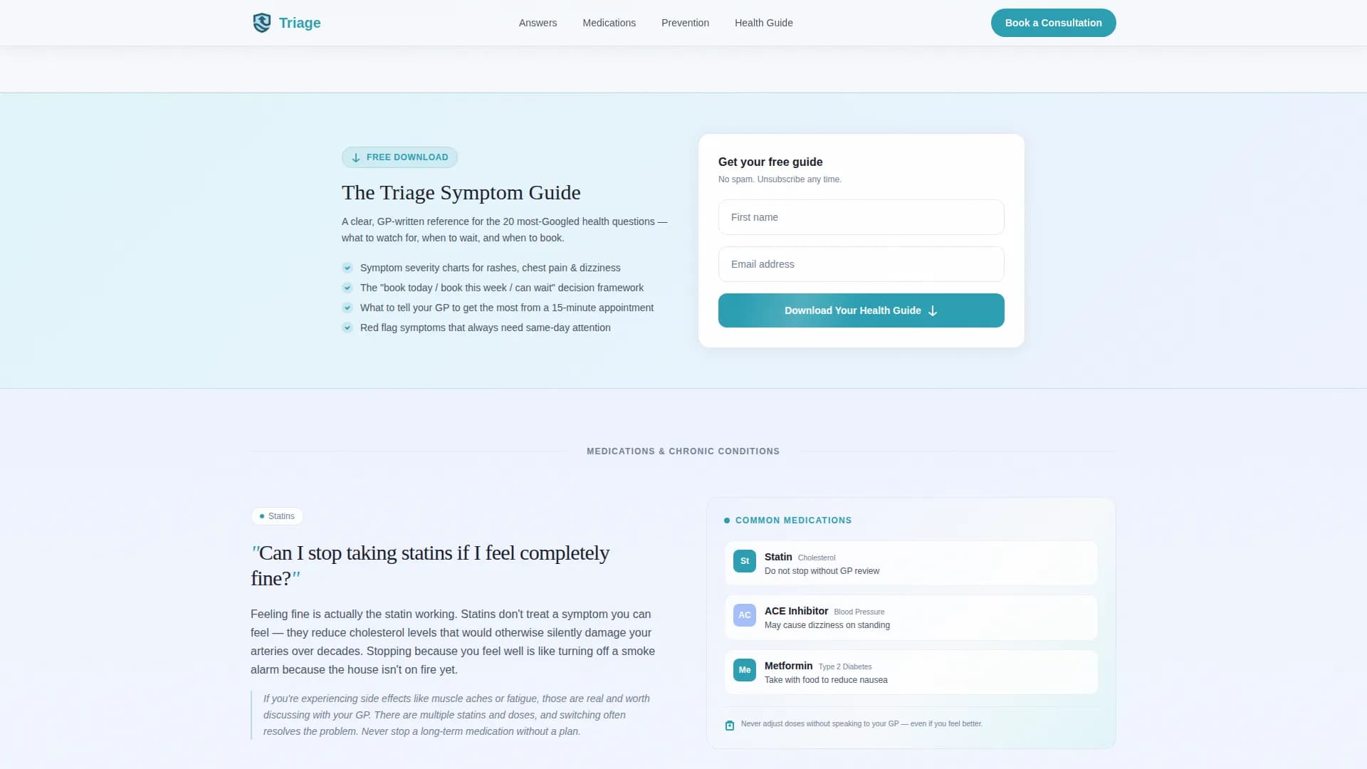 General Practitioner Booking Website Template
