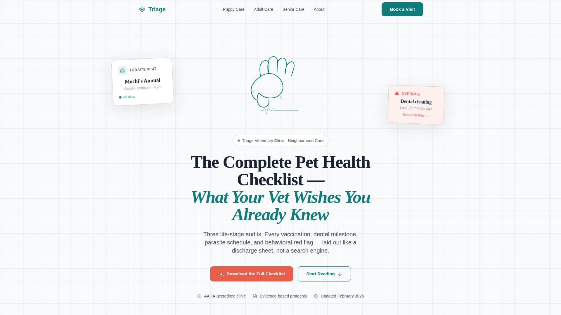 Care - Veterinary Clinic Landing page Template