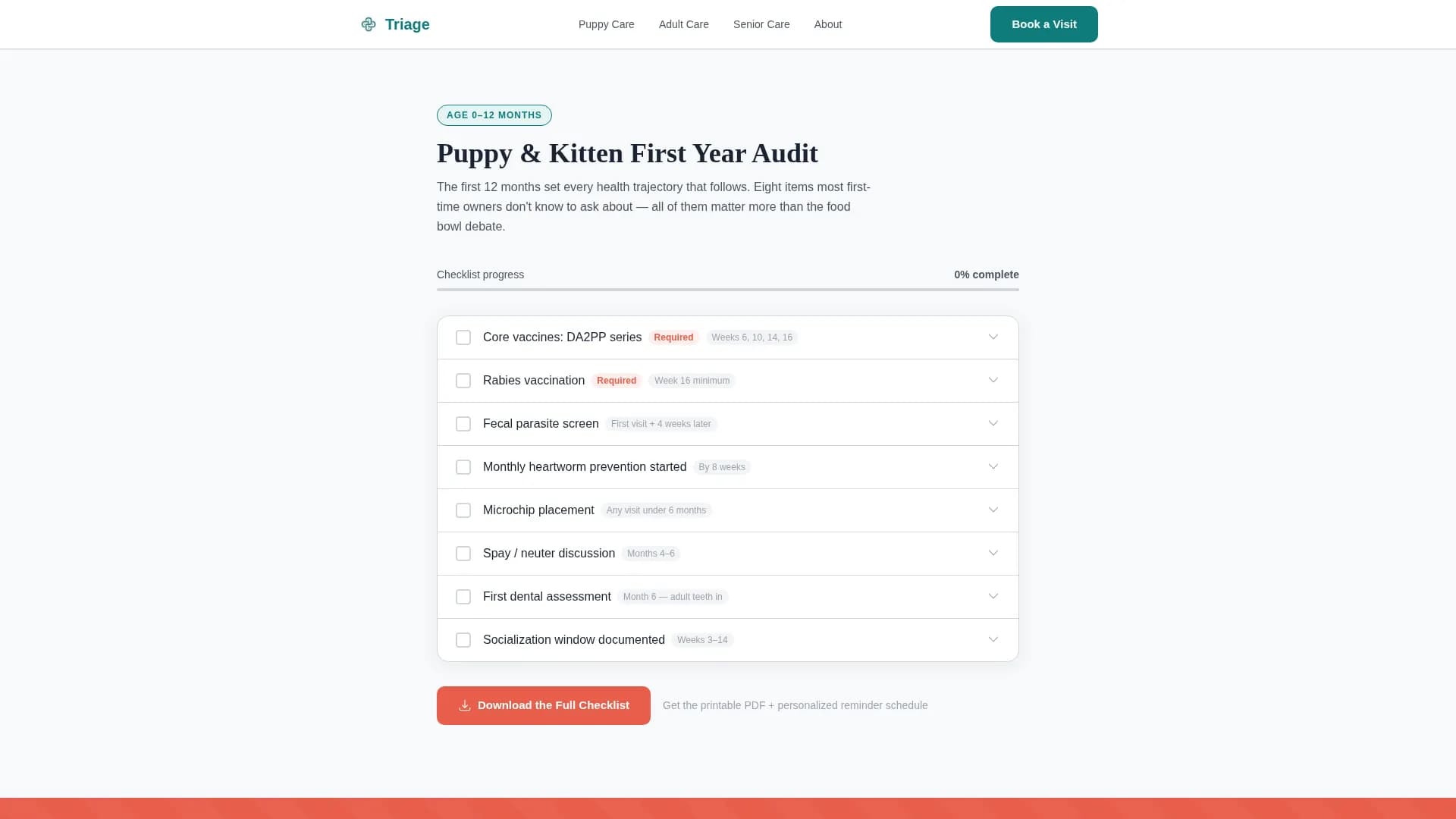 Care - Veterinary Clinic Landing page Template