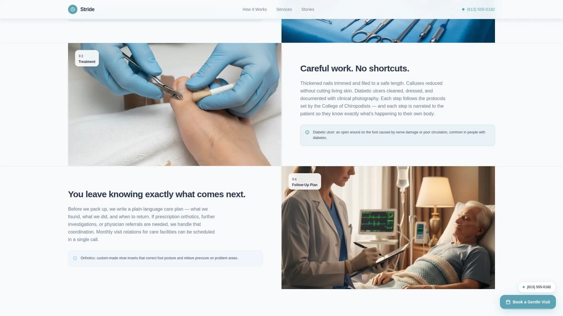 Stride - Geriatric Foot Care Landing Page Template