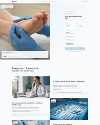 Stride - Geriatric Foot Care Landing Page Template