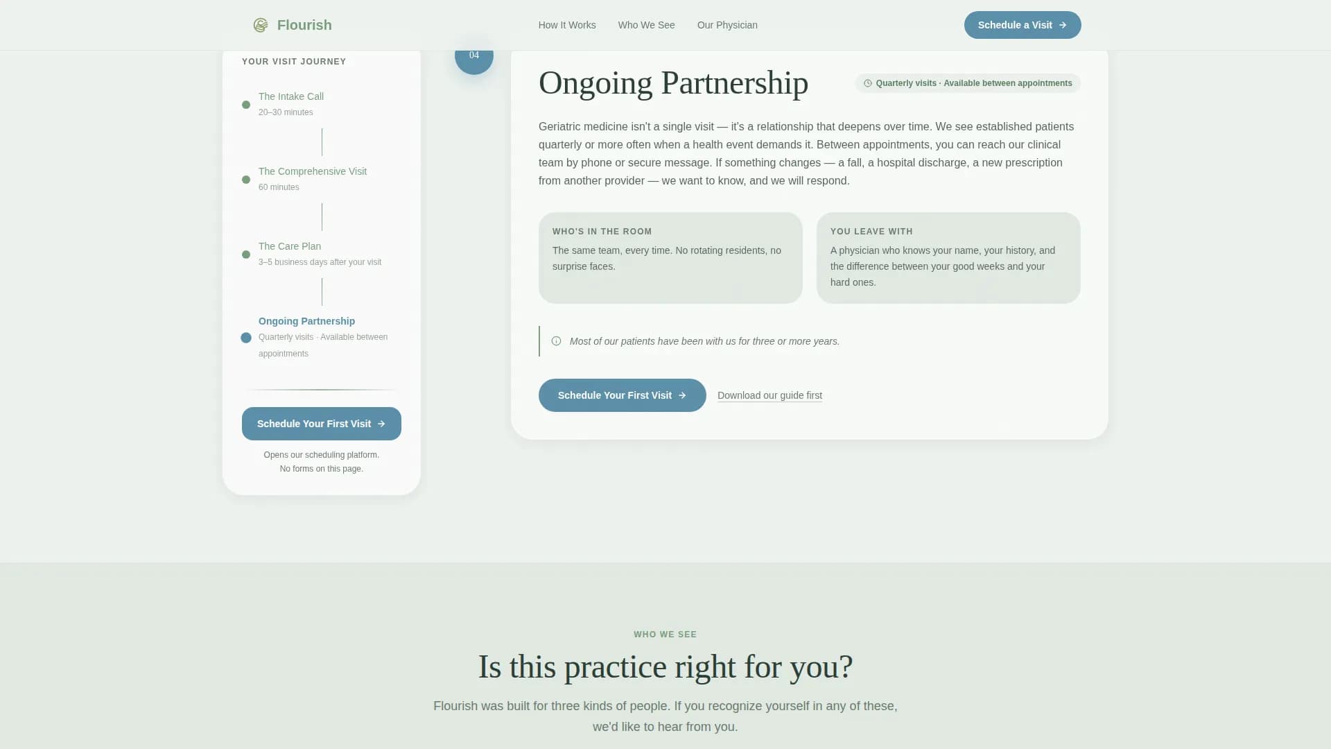 Geriatric Medicine Practice Website Template for Older Adults