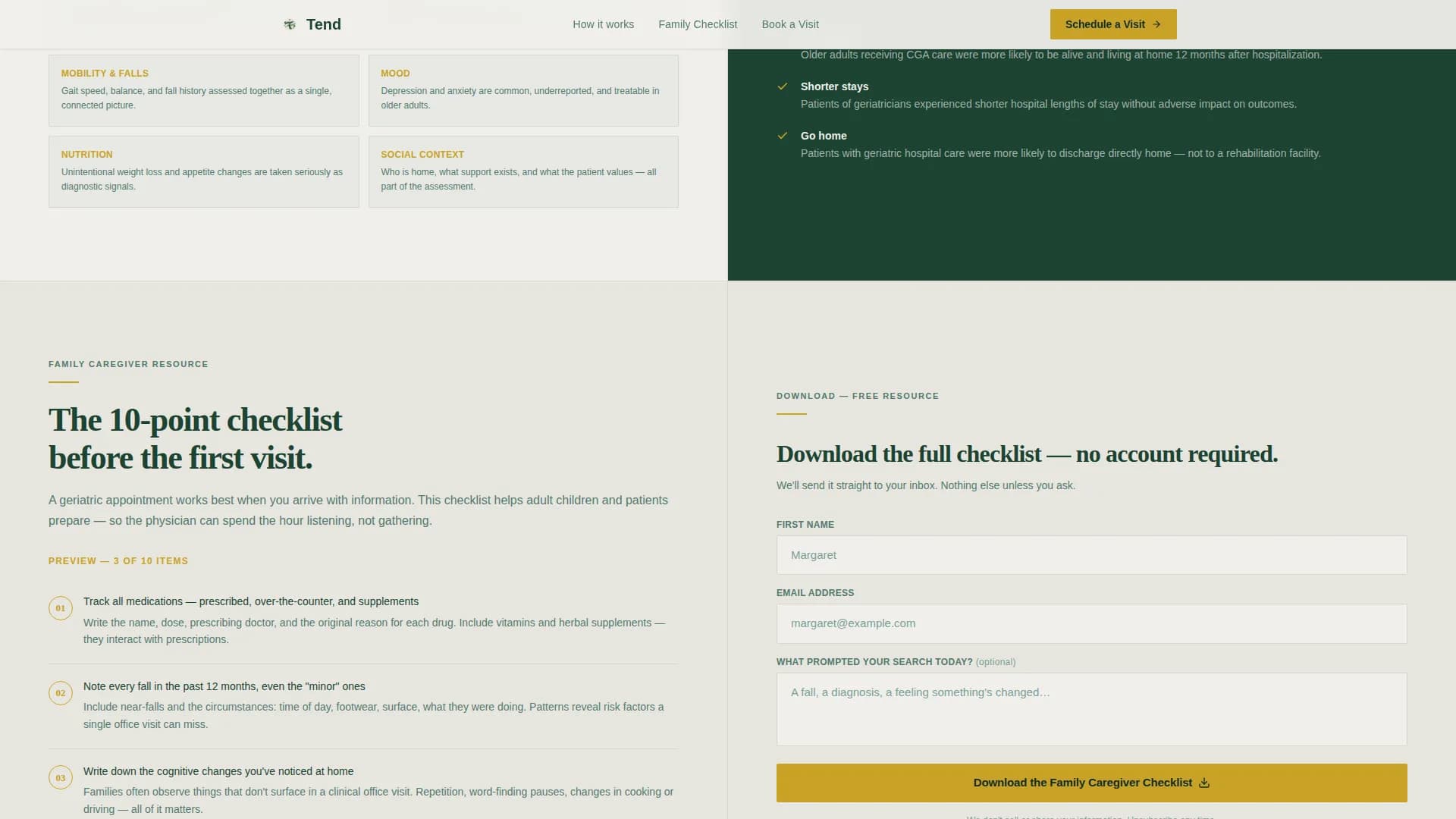 Tend - Appointment Booking Landing Page Template