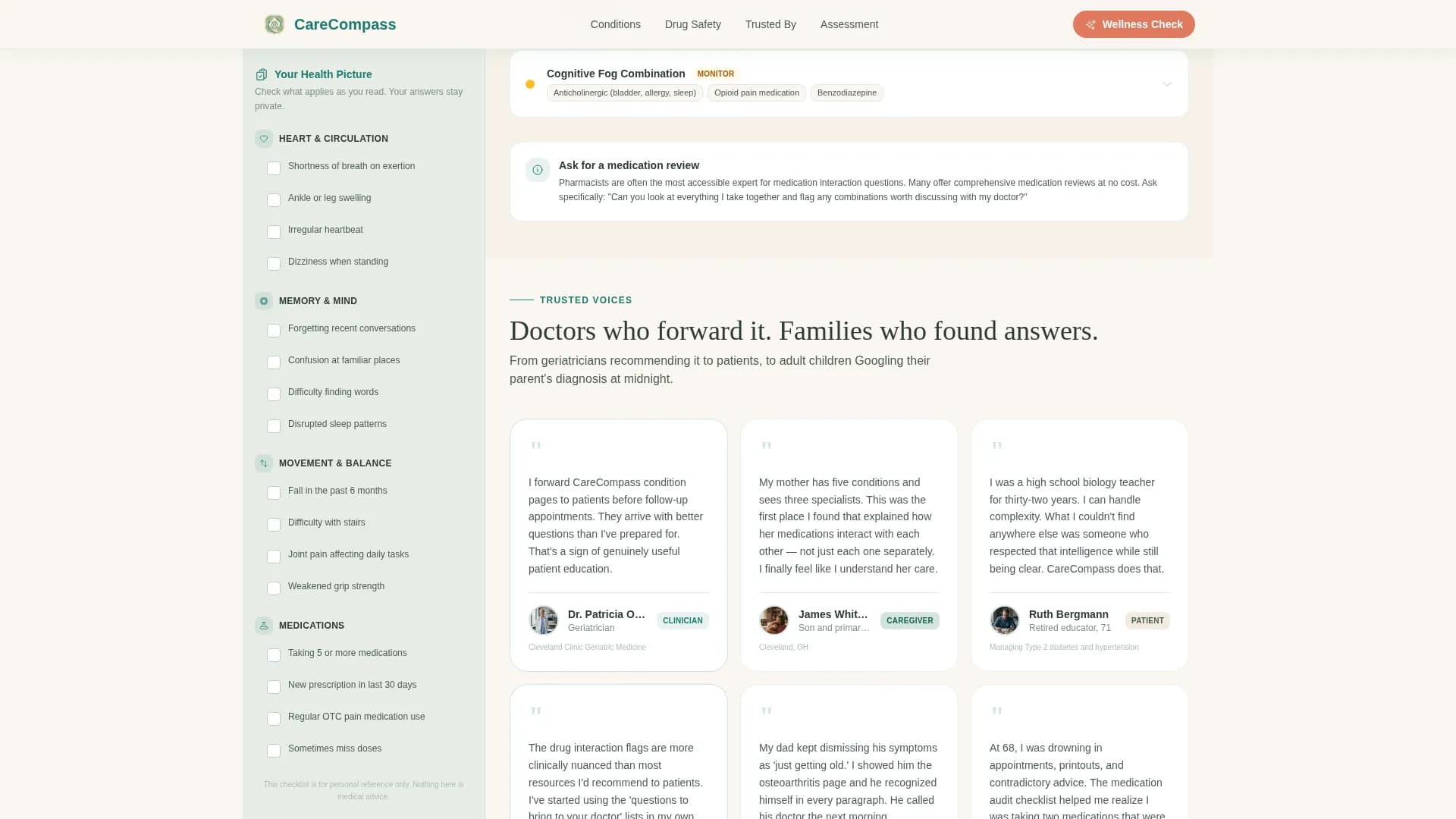 Wise - Condition Library Landing Page Template
