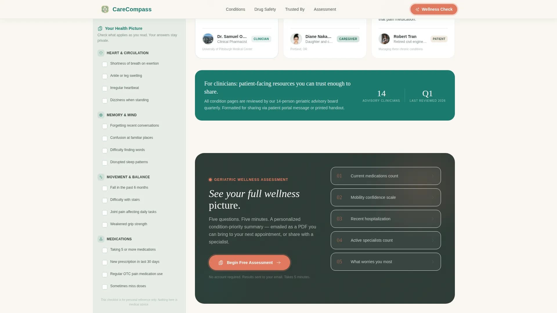 Wise - Condition Library Landing Page Template