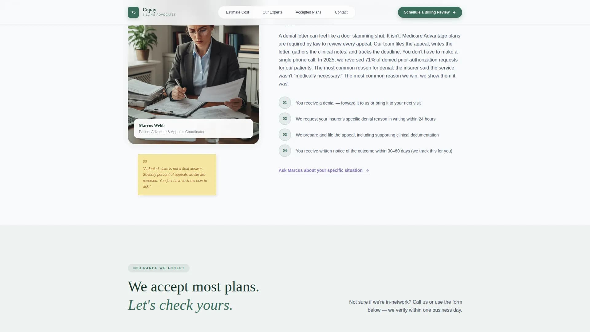 Navigate - Billing Services Landing Page Template