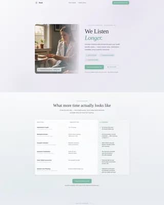Tend - New Patient Welcome Landing Page Template