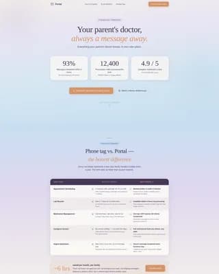 Compass - Patient Portal Landing Page Template