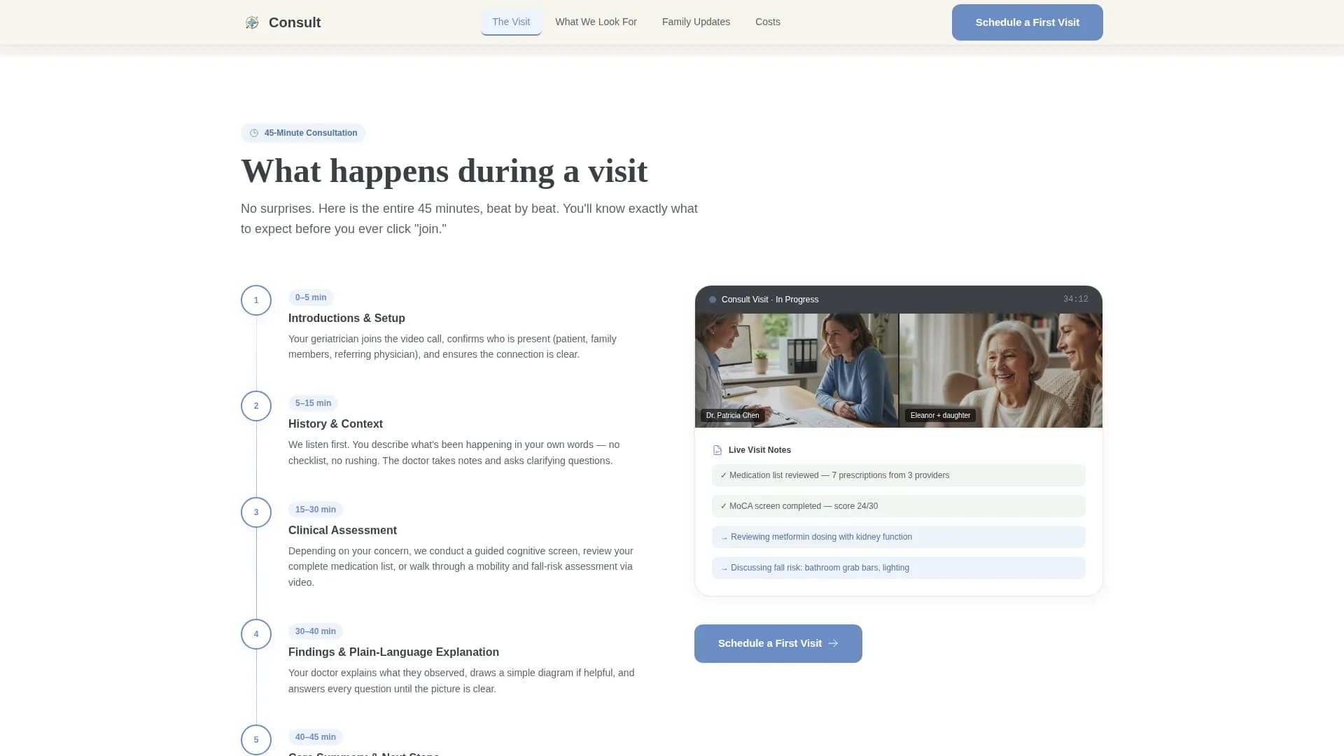 Compass - Virtual Consultation Landing Page Template
