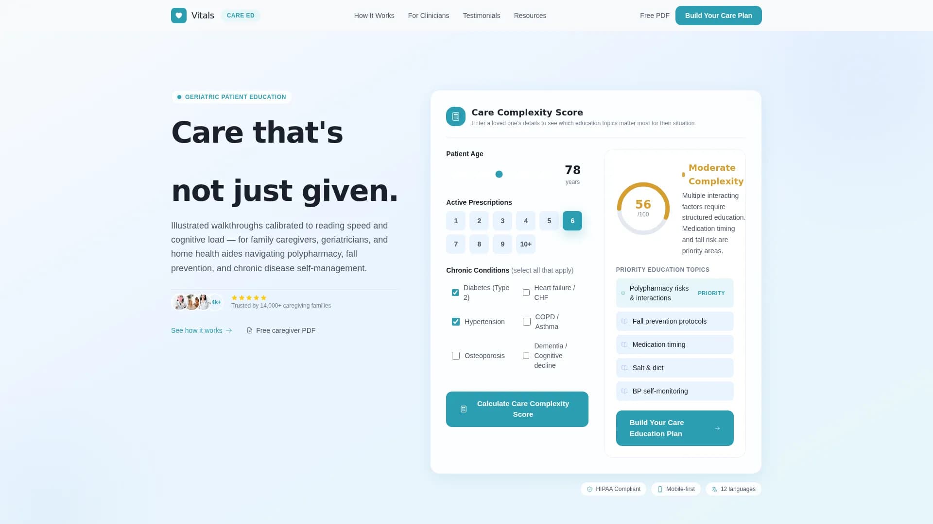 Vitals - Patient Education Landing Page Template
