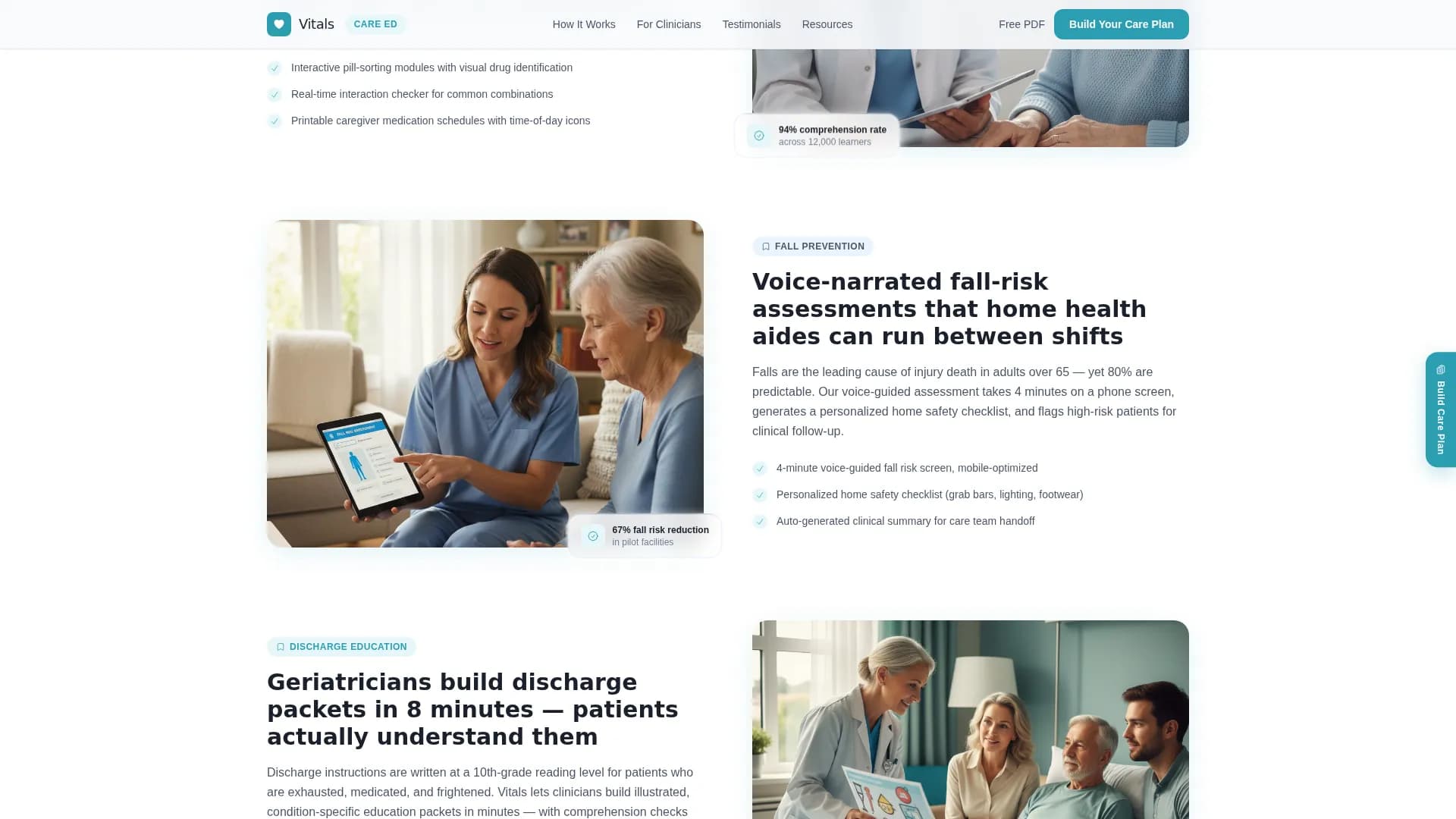 Vitals - Patient Education Landing Page Template