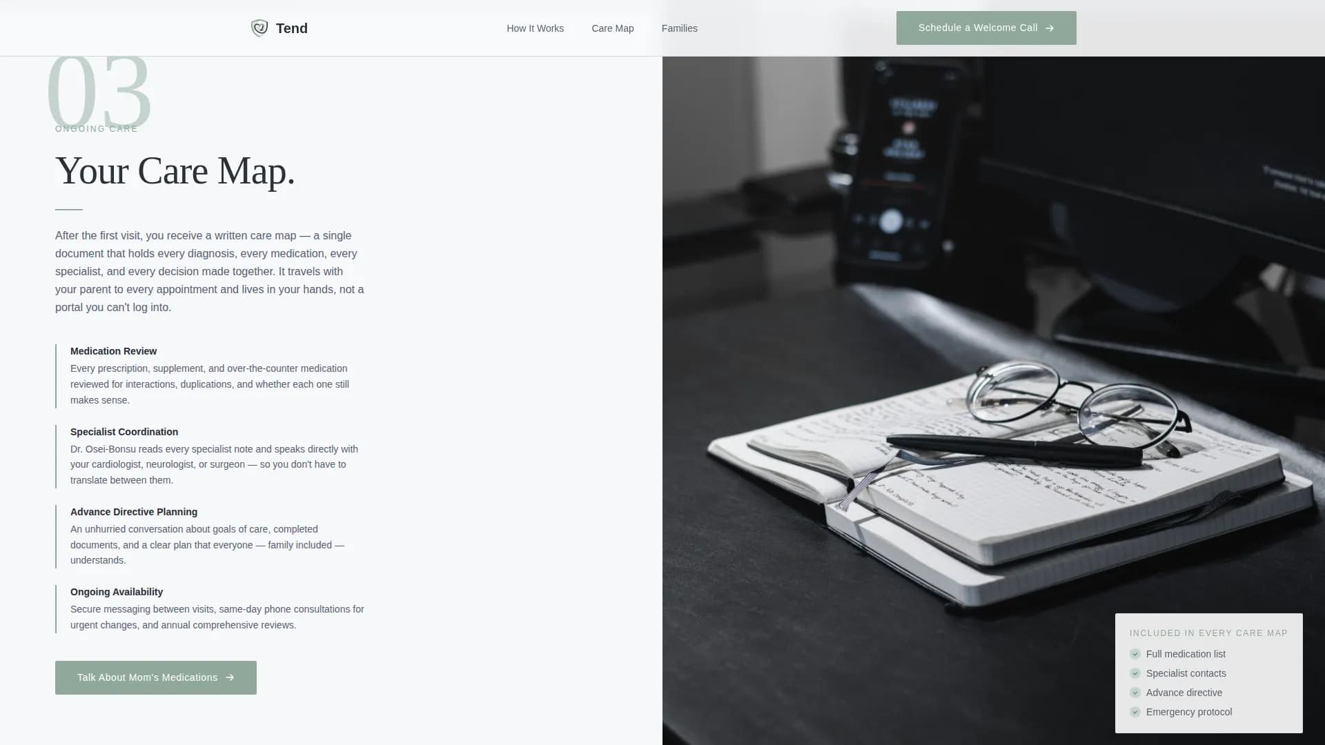 Tend - Private Practice Landing Page Template