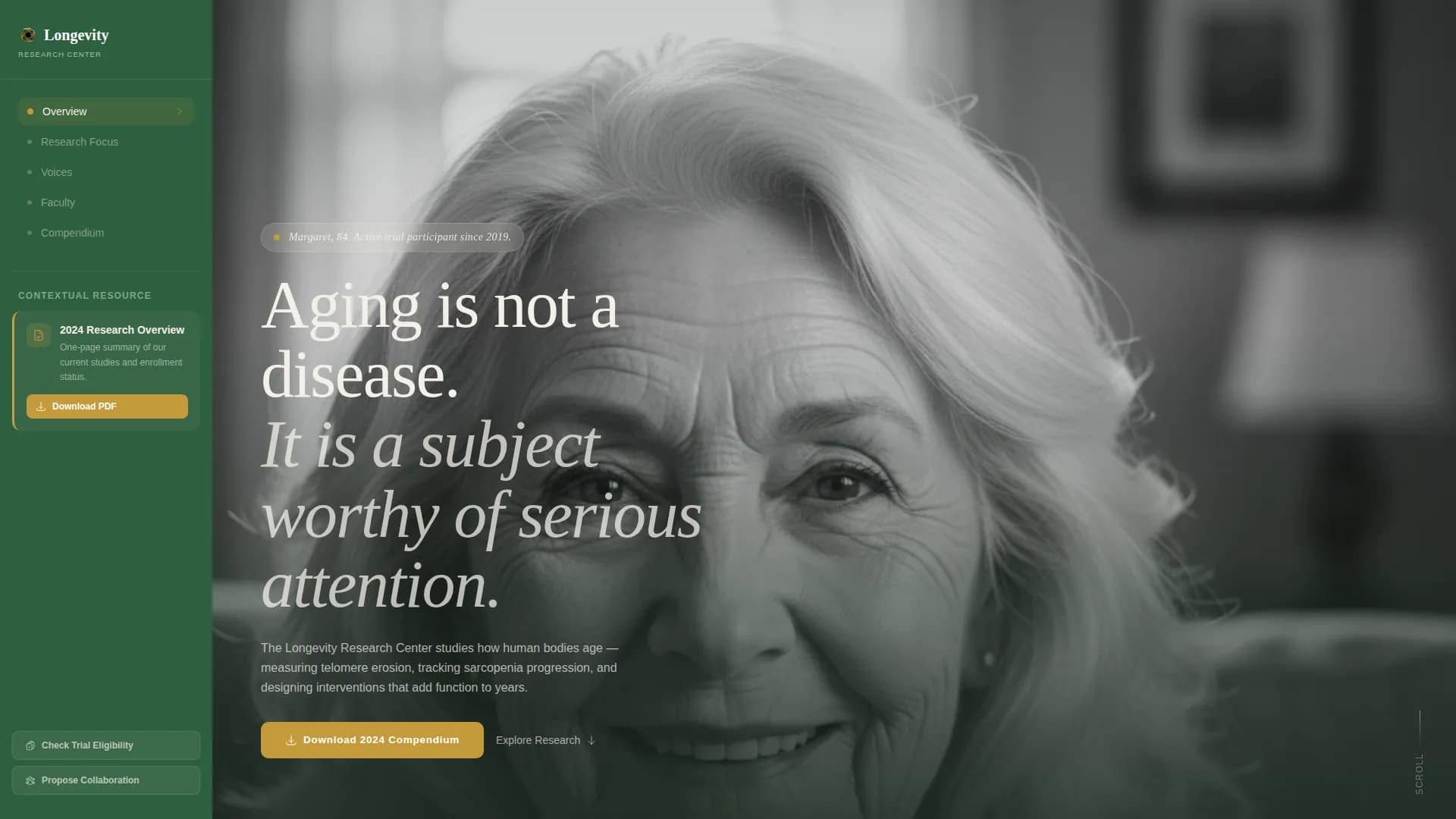 Study - Research Center Landing Page Template
