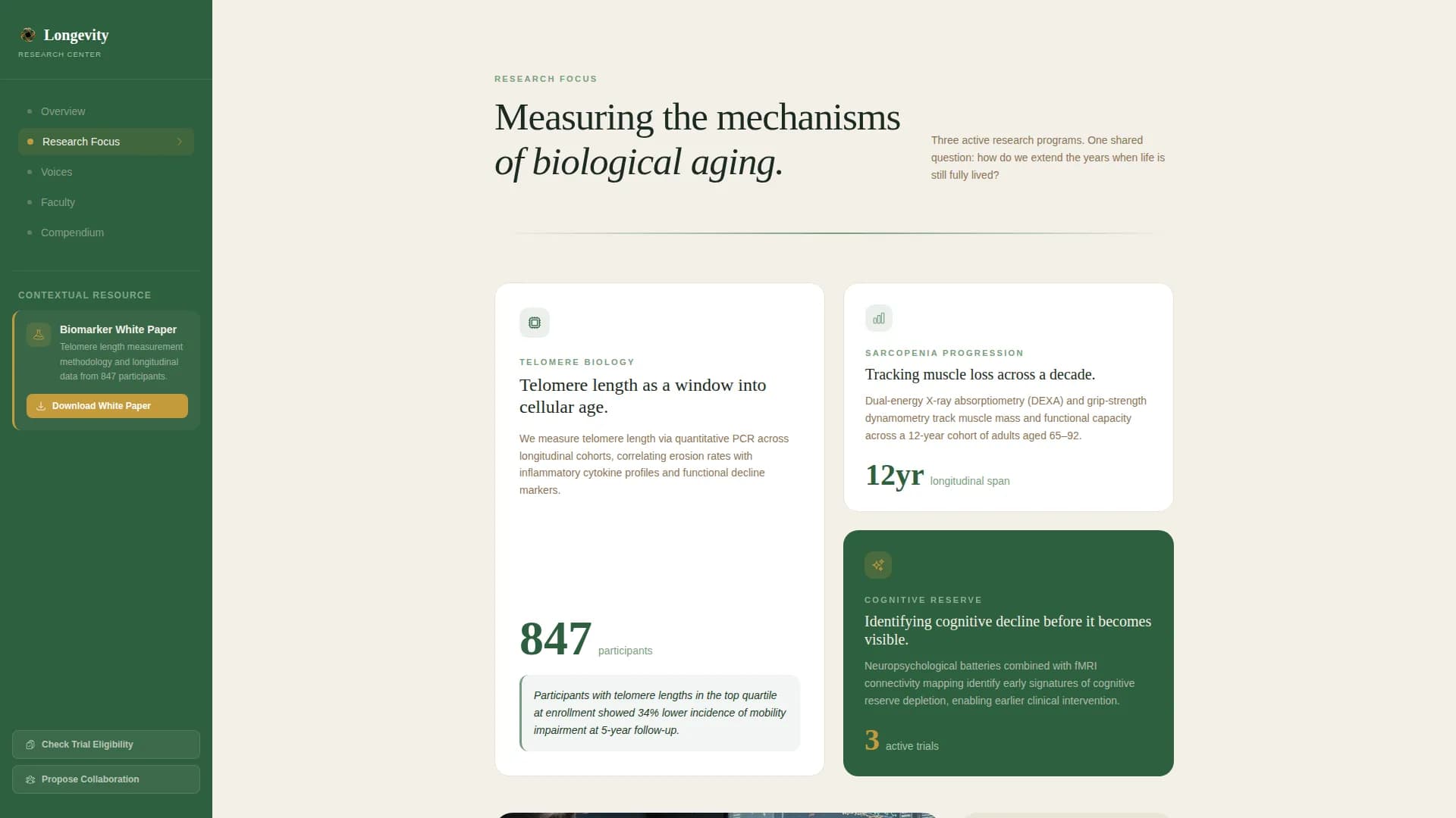 Study - Research Center Landing Page Template