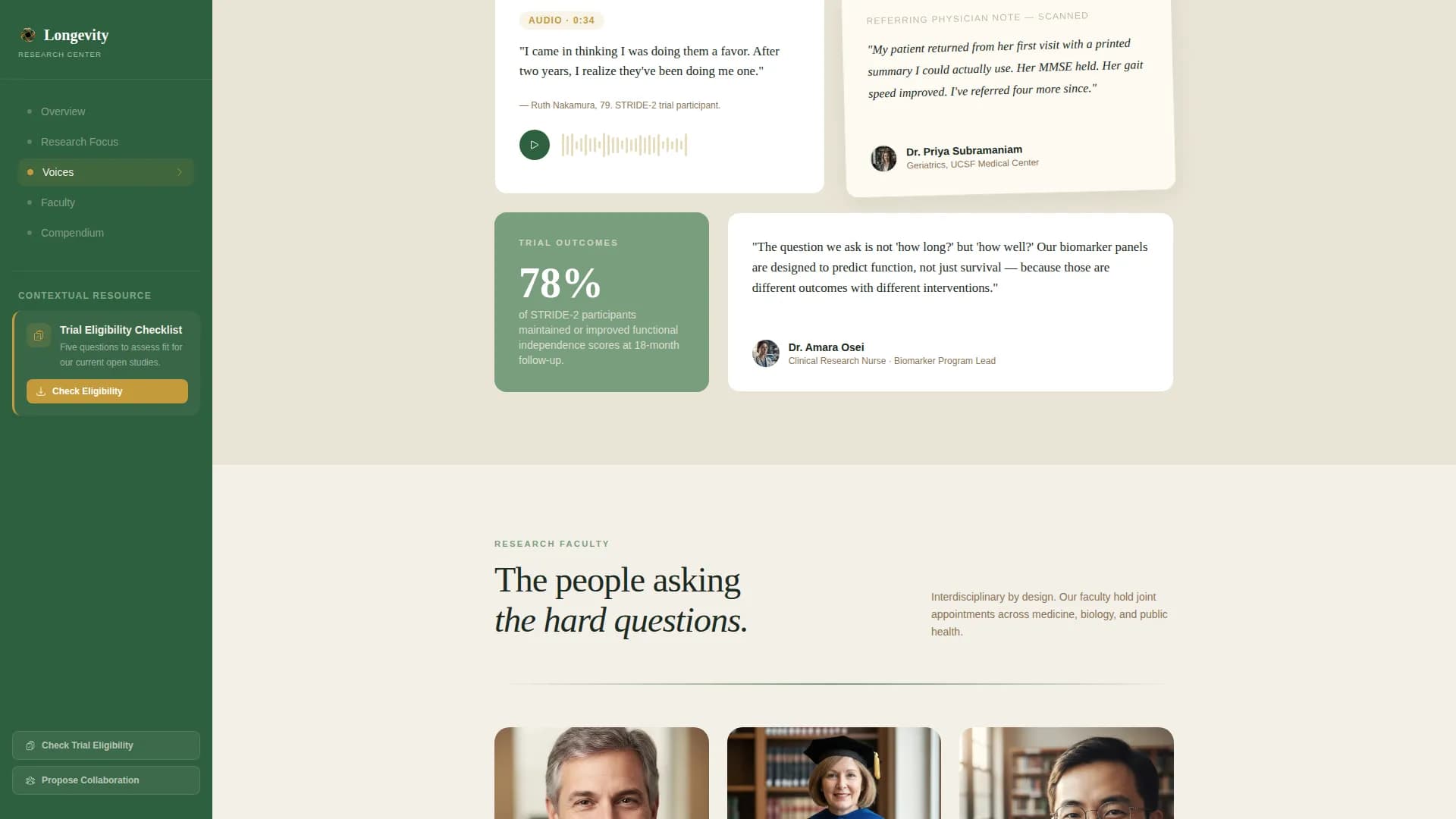 Study - Research Center Landing Page Template