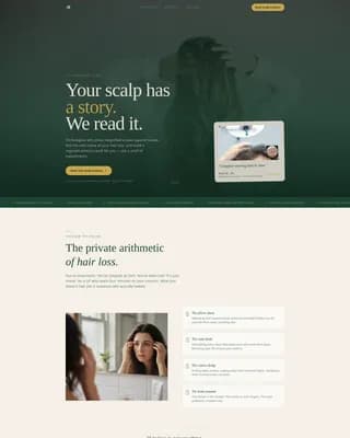 Follicle - Hair Loss Clinic Landing Page Template