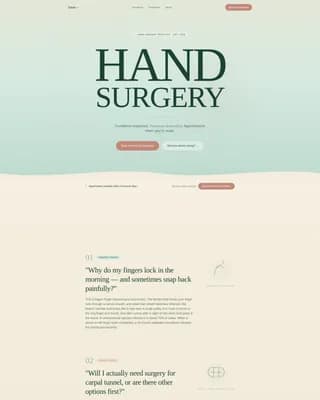 Suture - Hand Surgery Landing Page Template