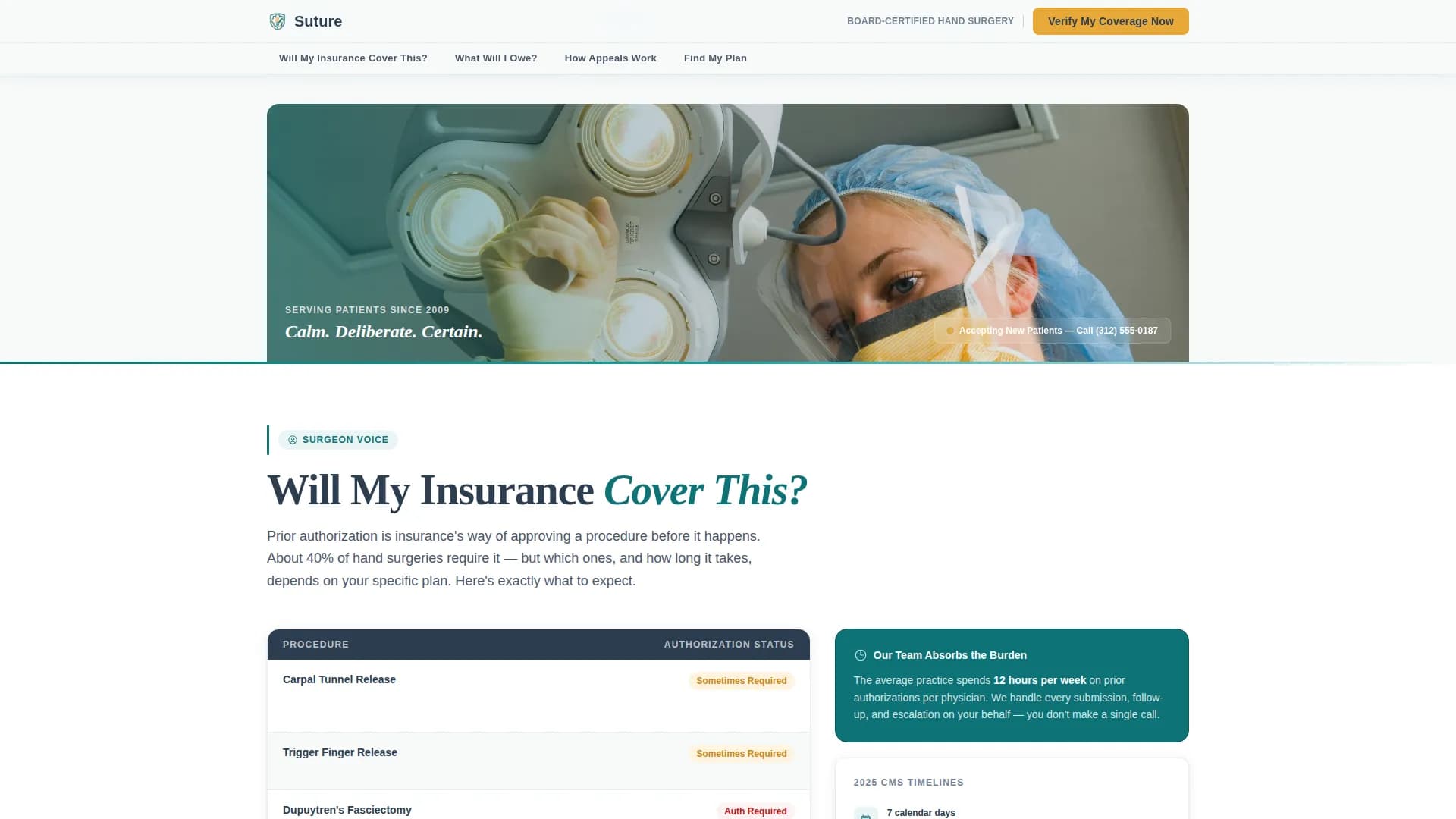Suture - Insurance Services Landing Page Template