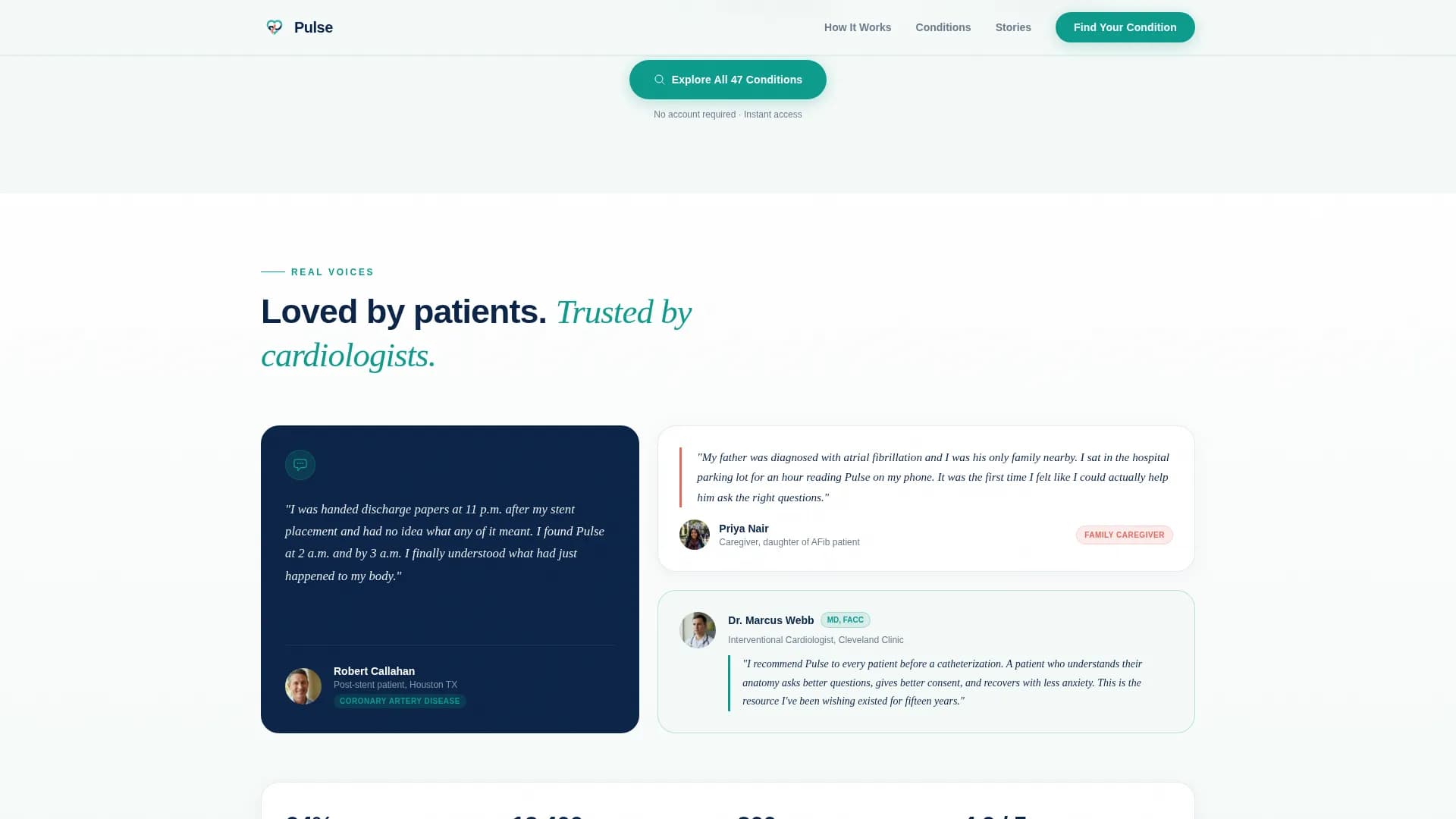 Pulse - Trust Cardiology Landing page Template