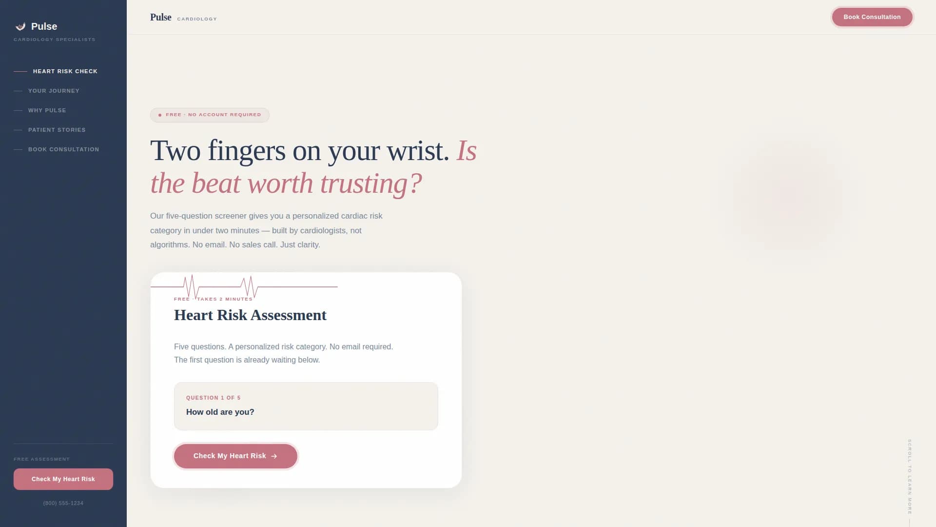 Pulse - Specialist Clinic Landing Page Template