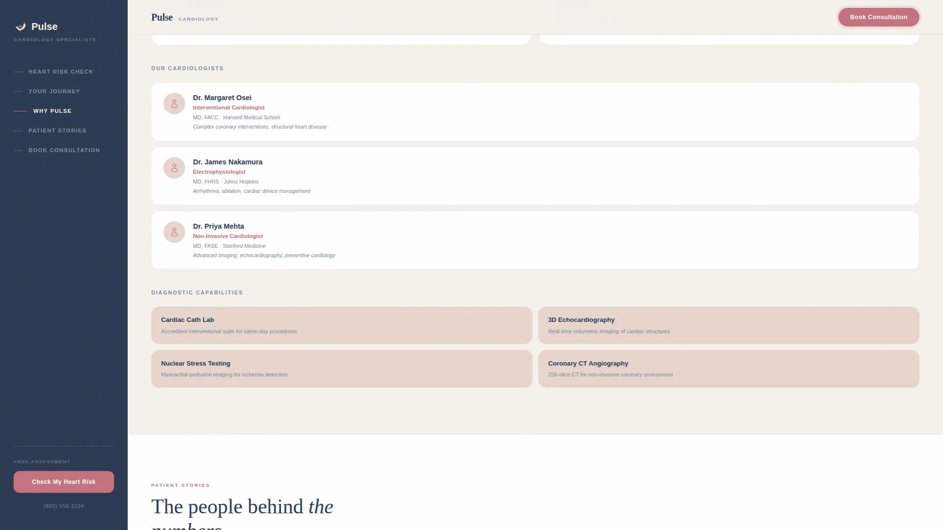 Pulse - Specialist Clinic Landing Page Template