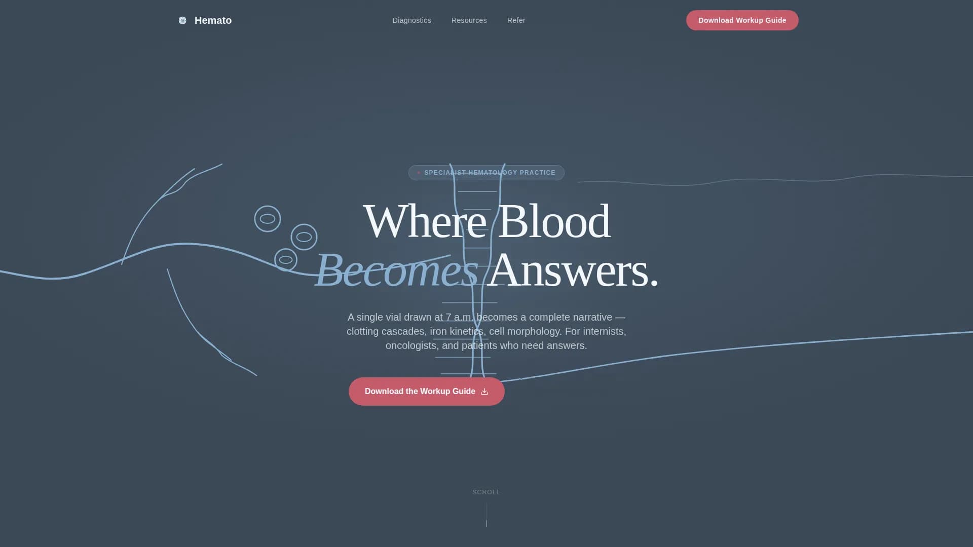  Hemato - Hematology Practice Landing page Template