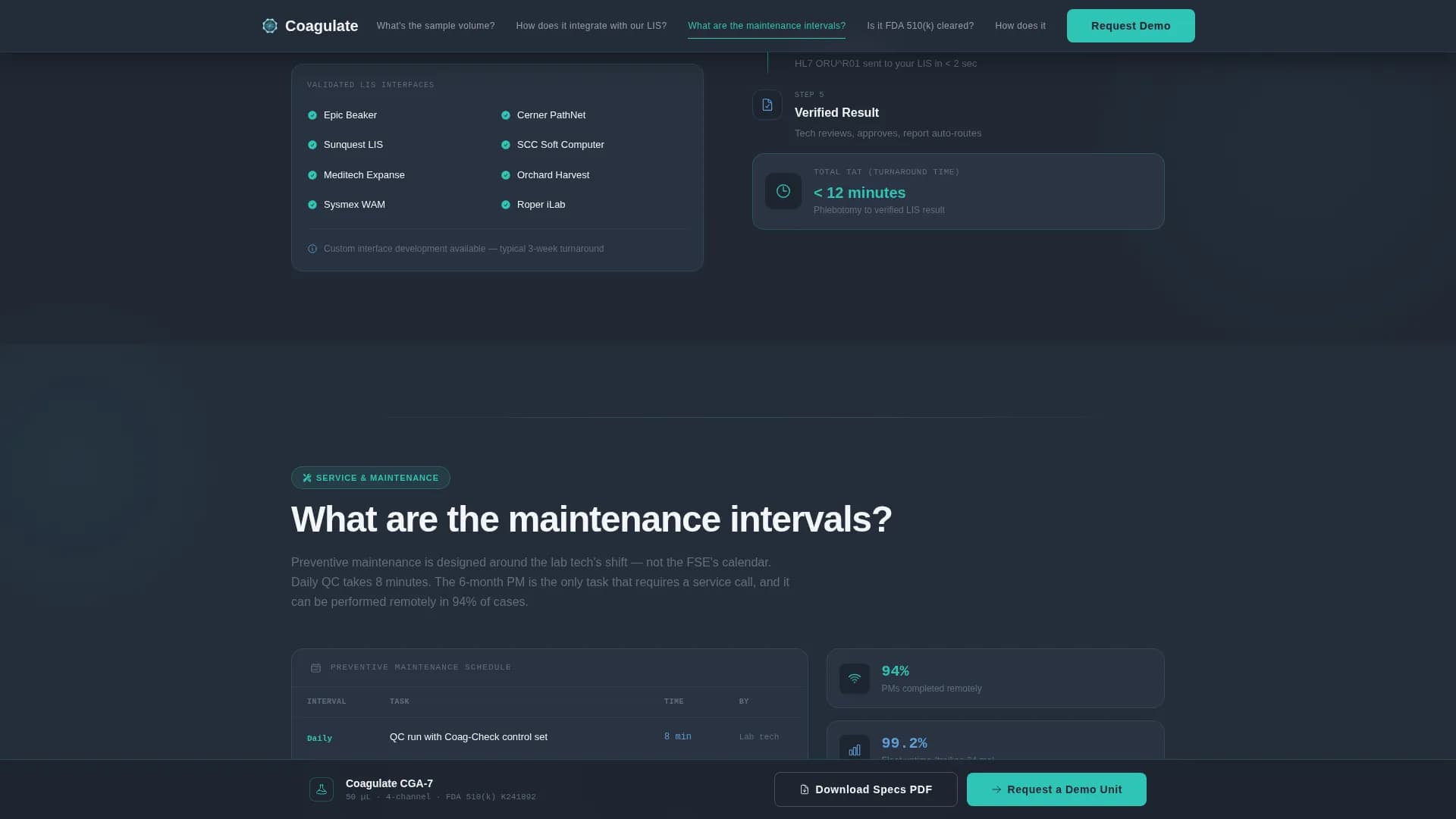 Coagulate - Medical Device Landing Page Template