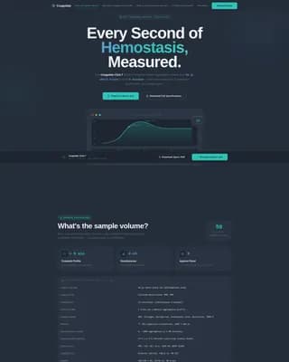Coagulate - Medical Device Landing Page Template