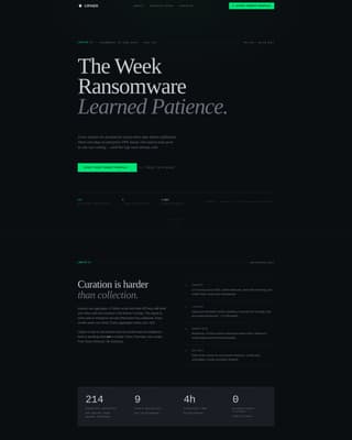 Cybersecurity Newsletter Blog Website Template