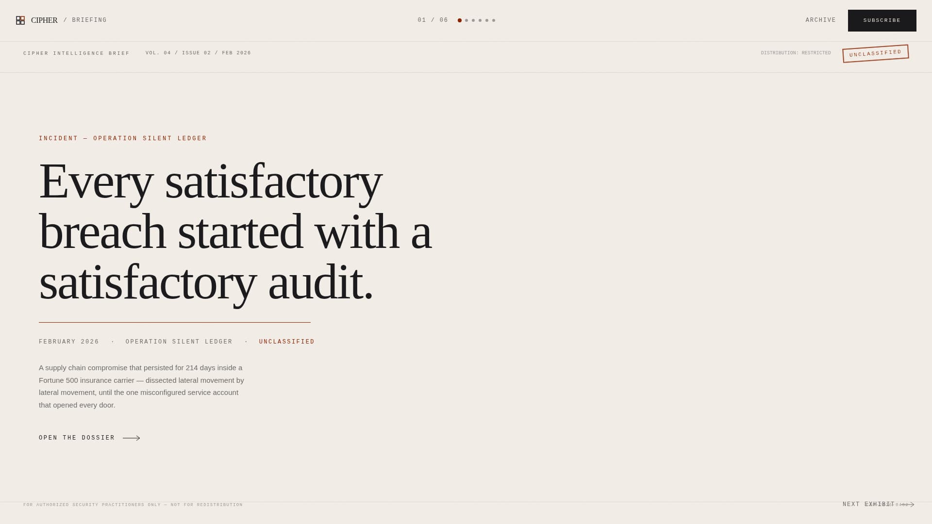 Cipher — Trusted Information Security Landing Page Template