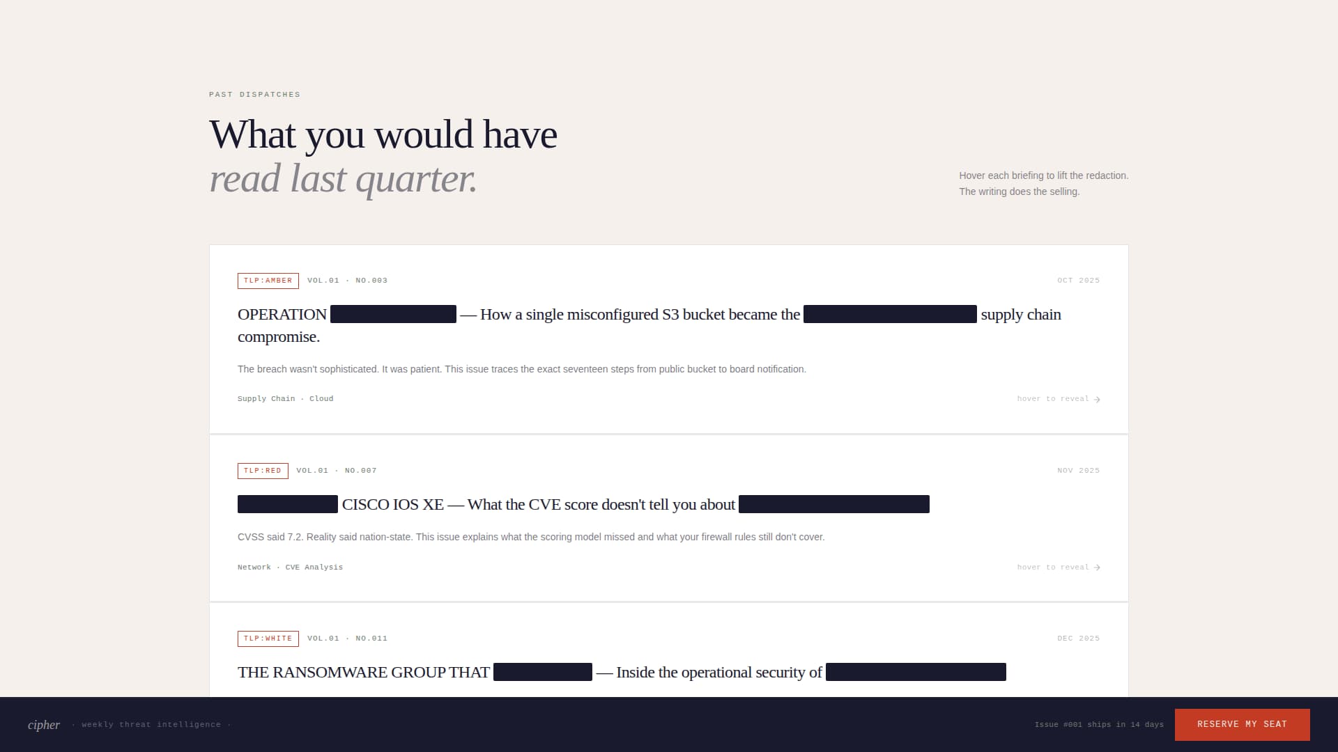 Cybersecurity Newsletter Pre-Launch Website Template