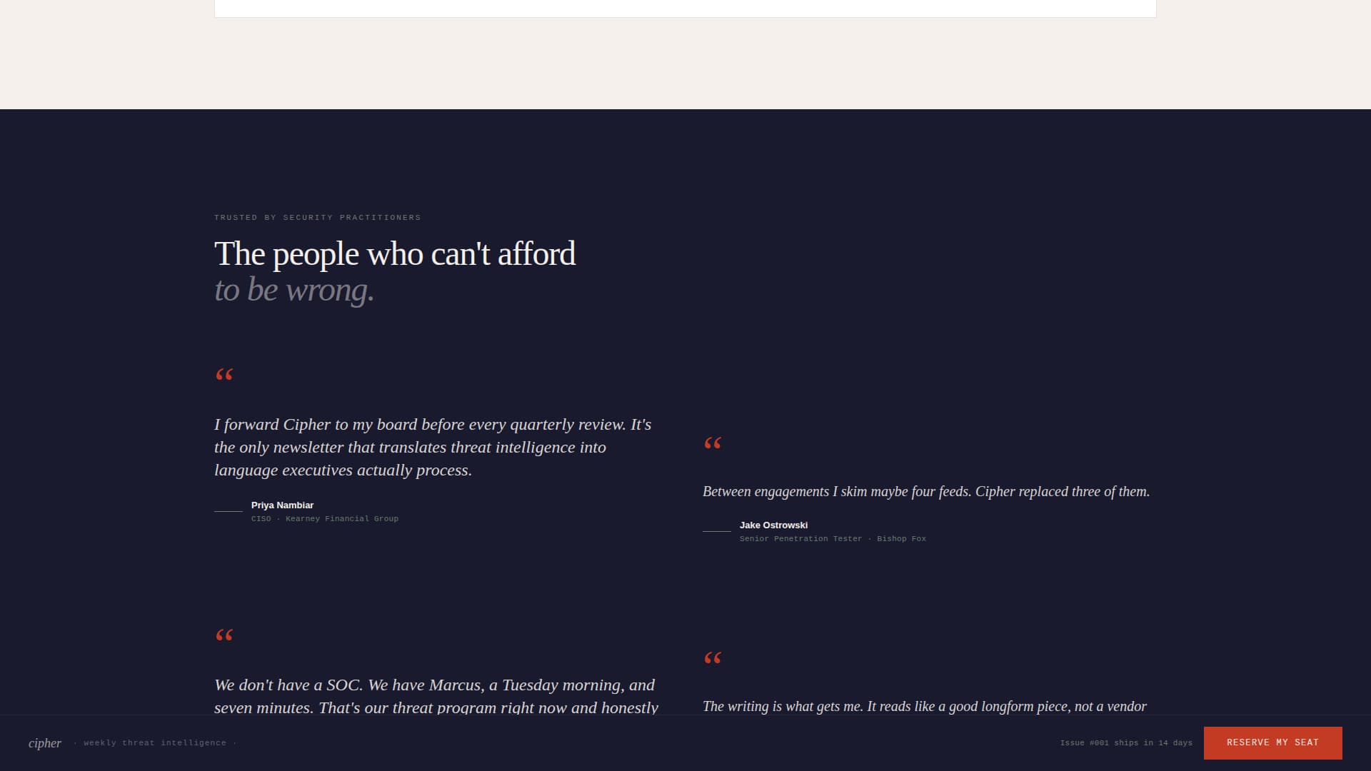 Cybersecurity Newsletter Pre-Launch Website Template