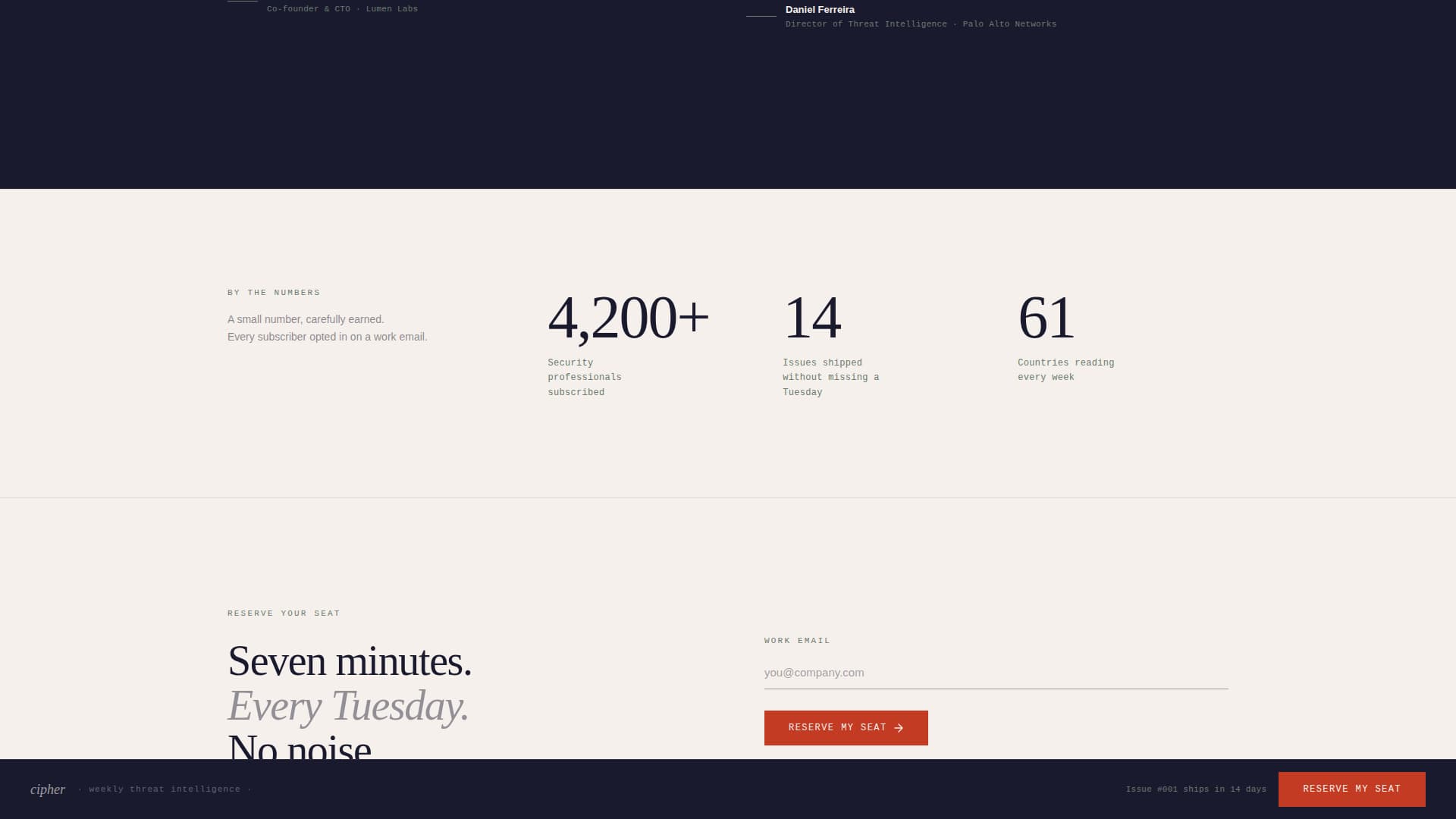 Cybersecurity Newsletter Pre-Launch Website Template