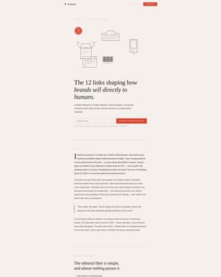 Curate - Editorial D2C Landing Page Template