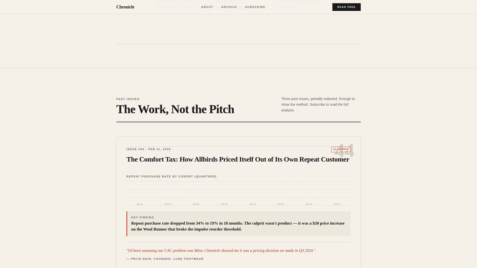 Chronicle - Authoritative D2C Landing Page Template