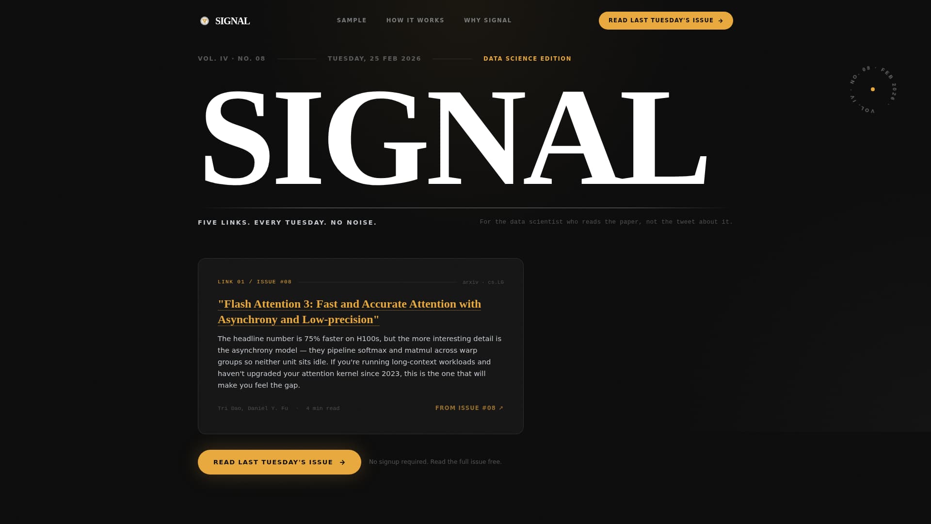 Signal — Proven Data Analytics Landing Page Template